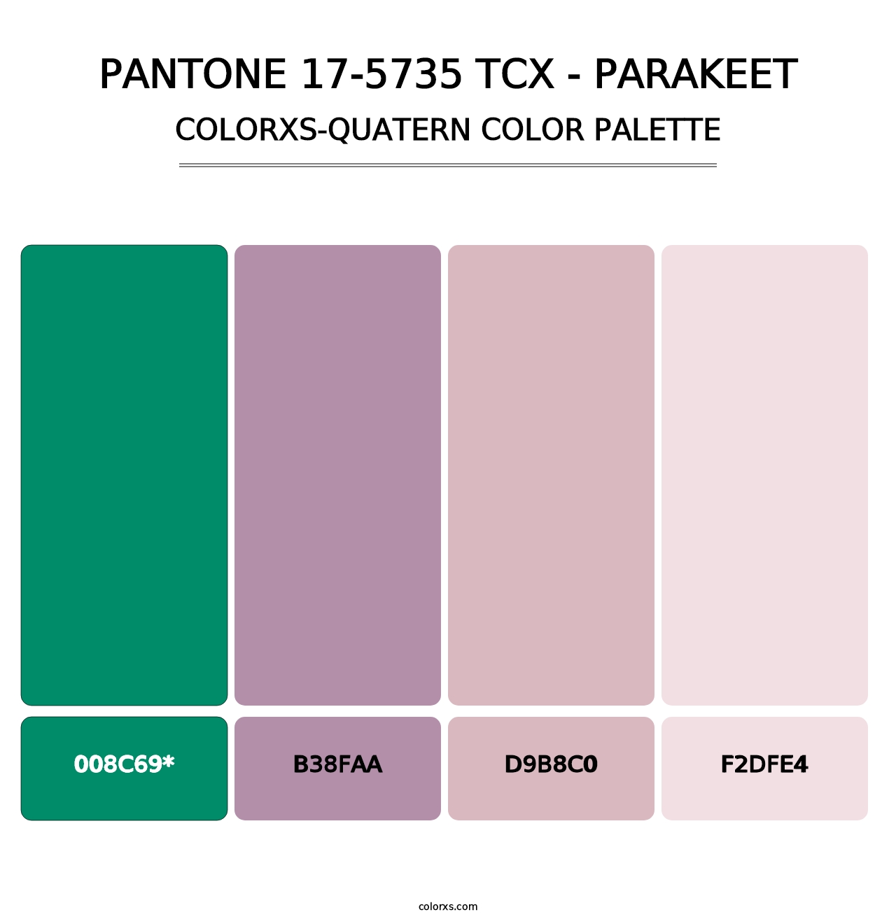 PANTONE 17-5735 TCX - Parakeet - Colorxs Quad Palette