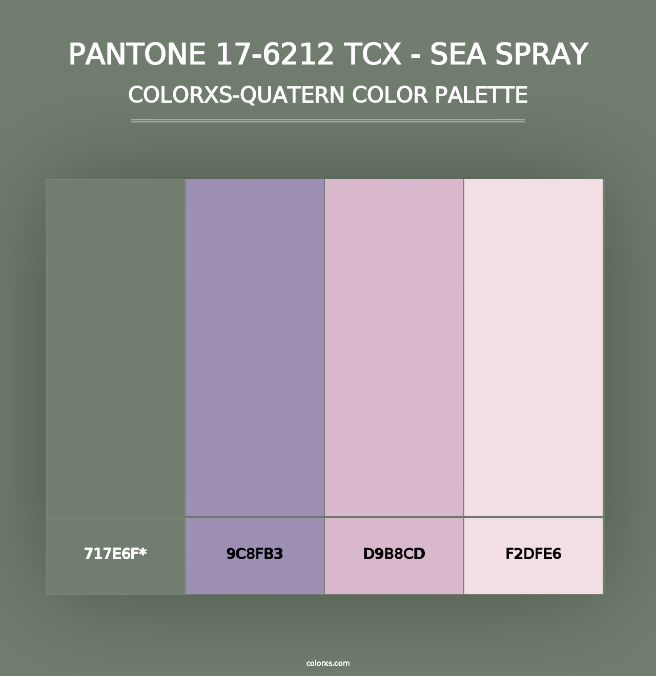 PANTONE 17-6212 TCX - Sea Spray - Colorxs Quad Palette