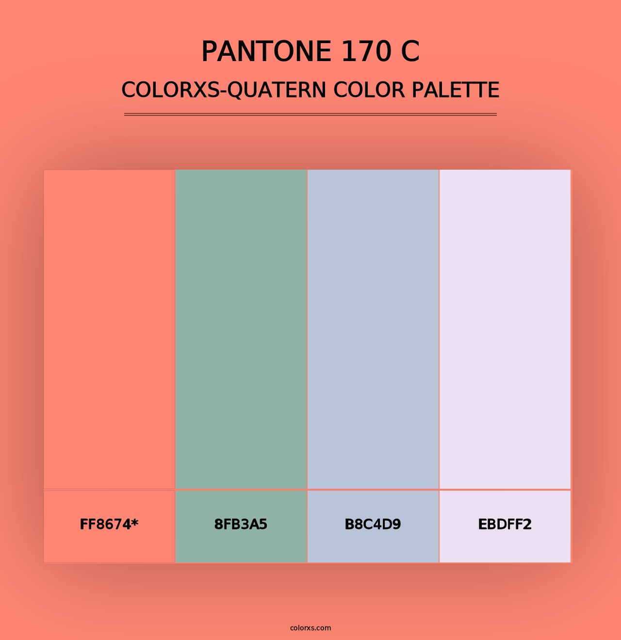 PANTONE 170 C - Colorxs Quad Palette