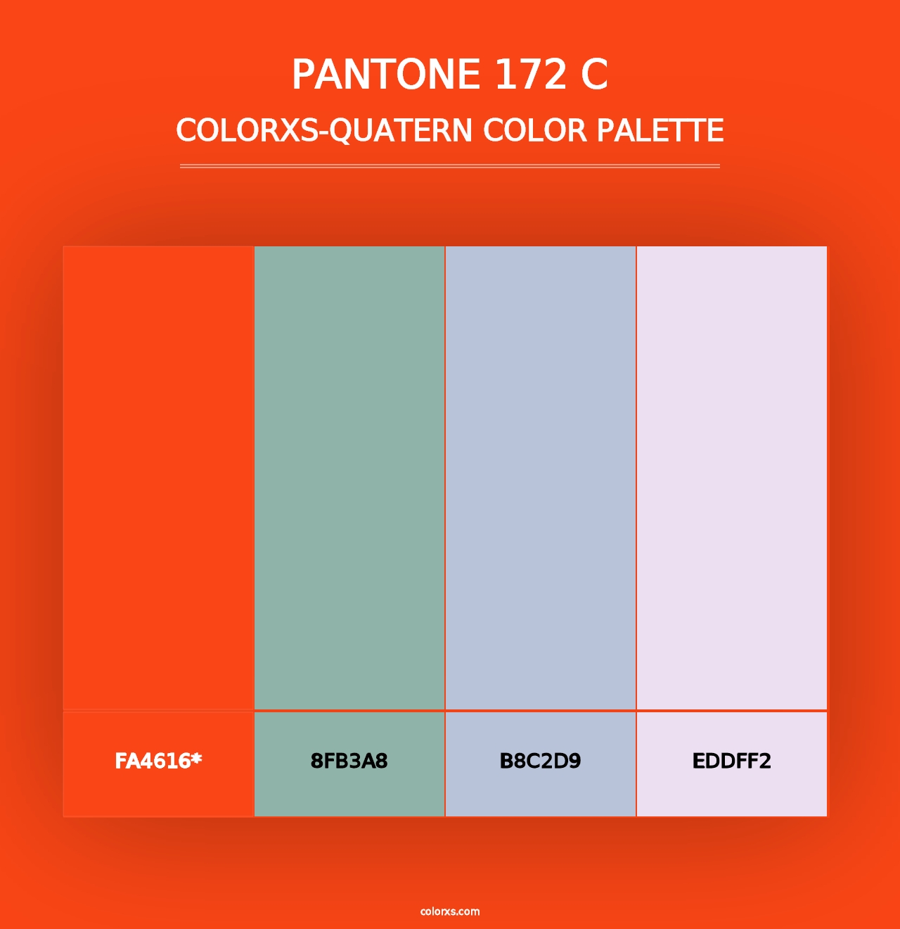 PANTONE 172 C - Colorxs Quad Palette