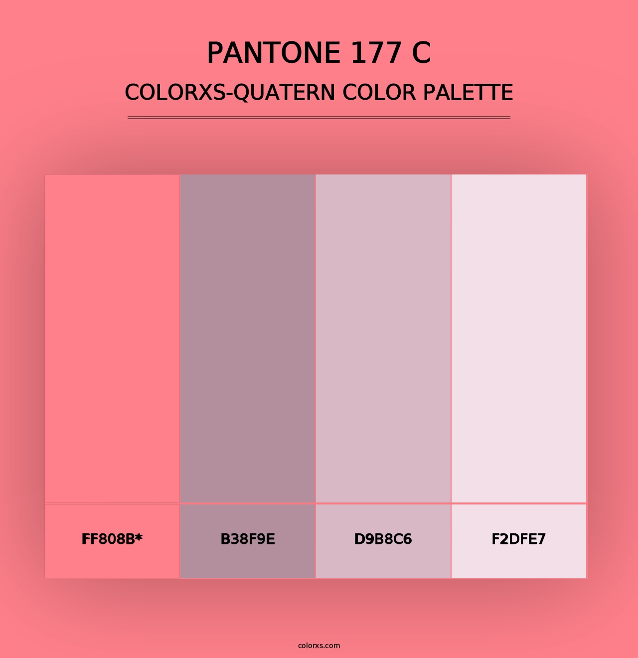 PANTONE 177 C - Colorxs Quad Palette