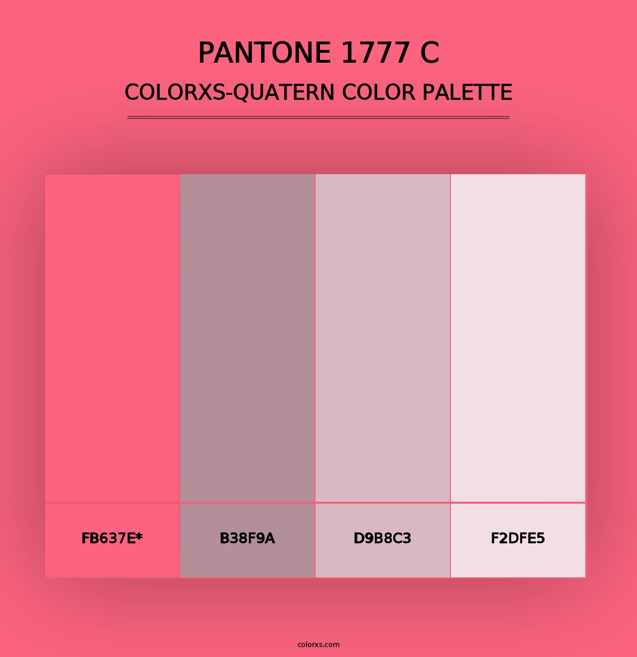 PANTONE 1777 C - Colorxs Quad Palette