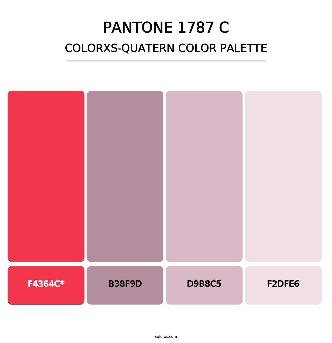 PANTONE 1787 C - Colorxs Quad Palette