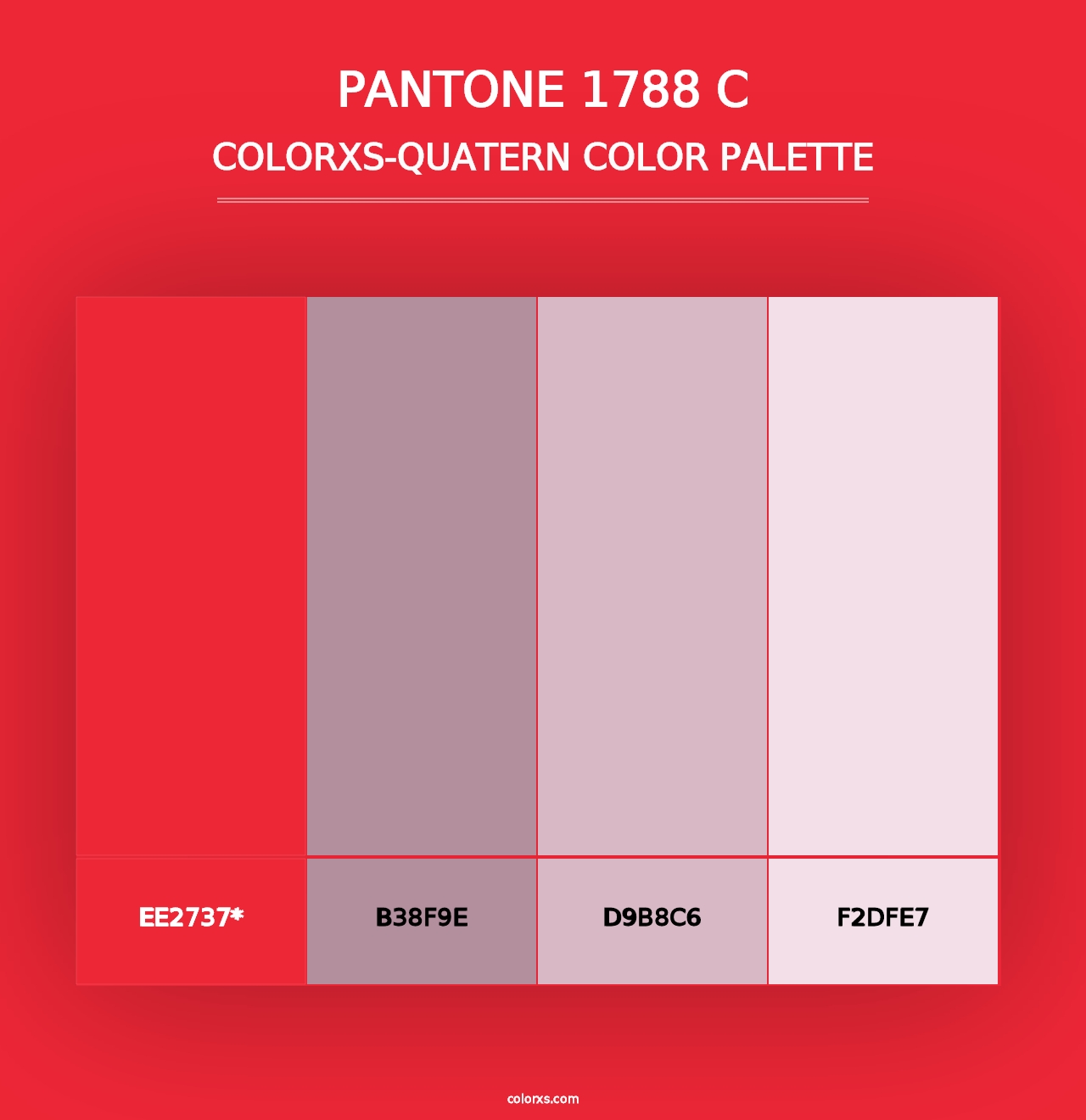 PANTONE 1788 C - Colorxs Quad Palette