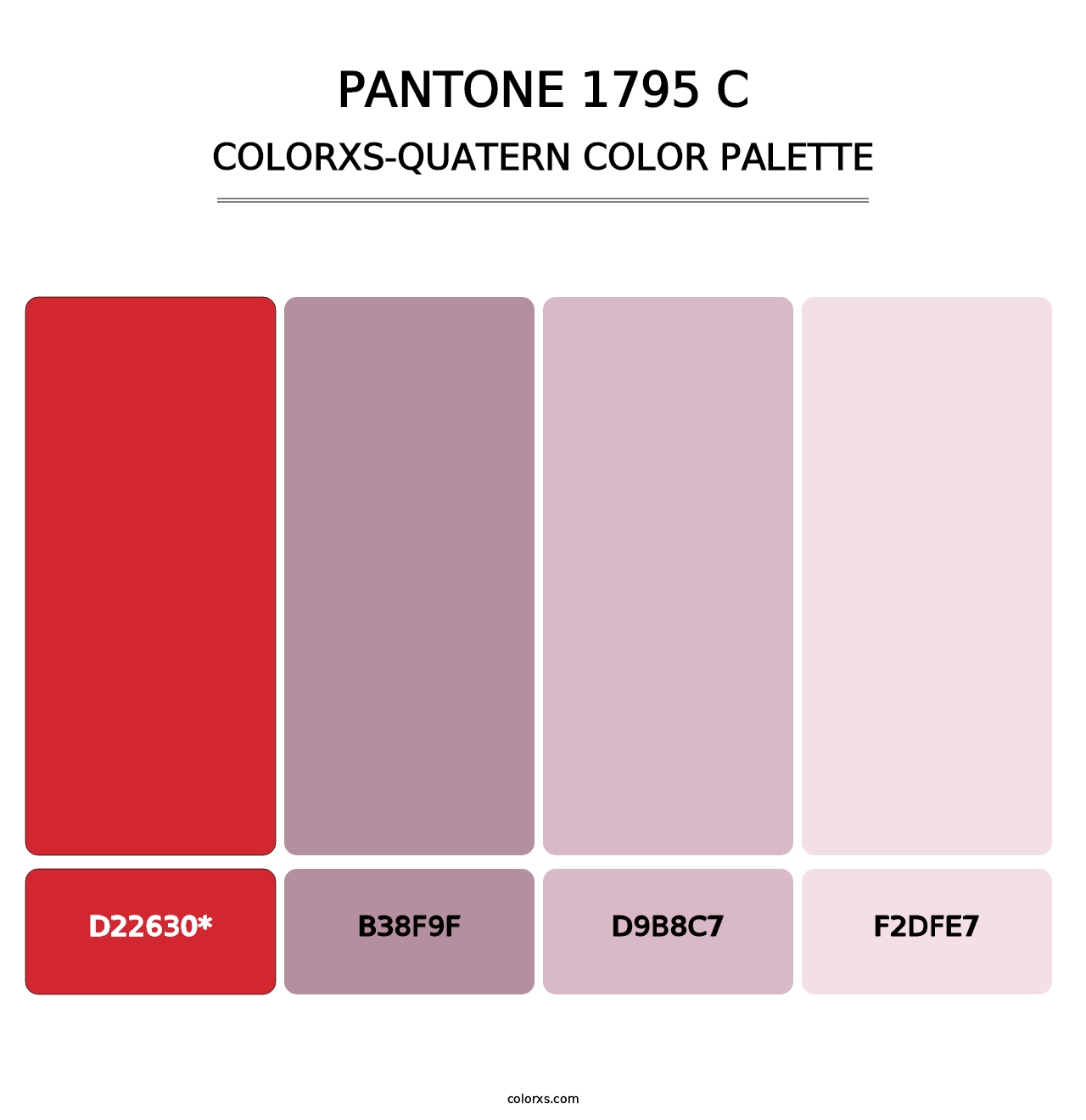 PANTONE 1795 C - Colorxs Quad Palette