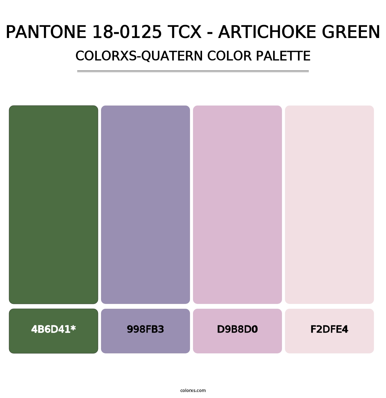 PANTONE 18-0125 TCX - Artichoke Green - Colorxs Quad Palette