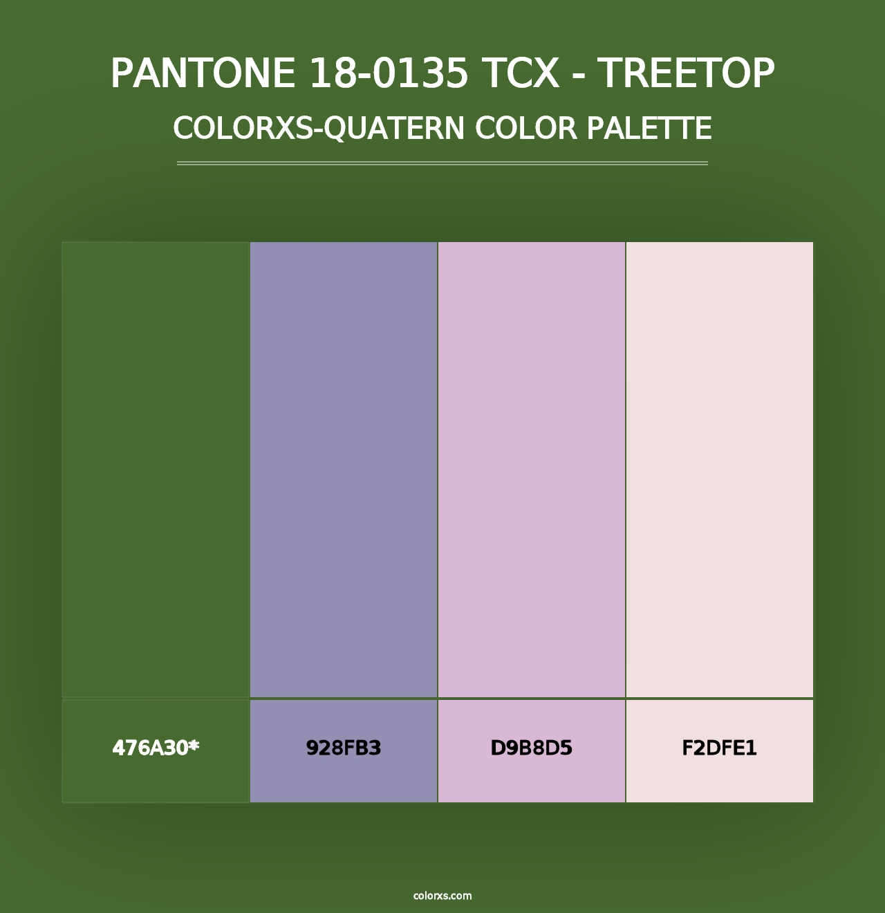 PANTONE 18-0135 TCX - Treetop - Colorxs Quad Palette