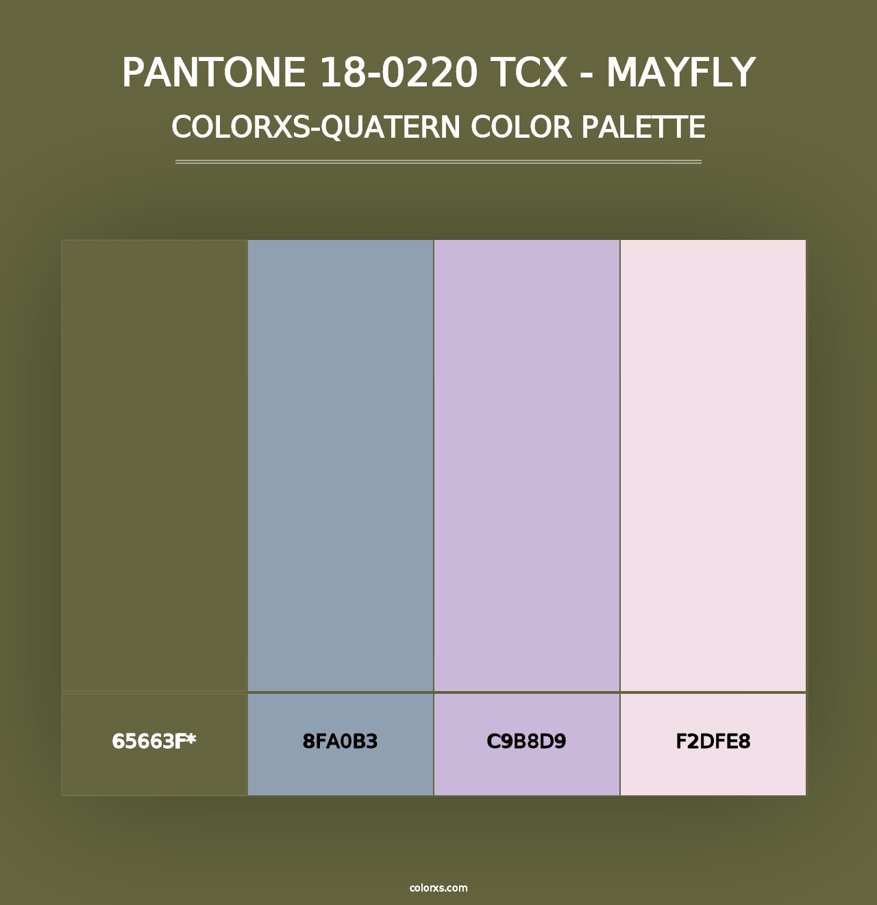 PANTONE 18-0220 TCX - Mayfly - Colorxs Quad Palette