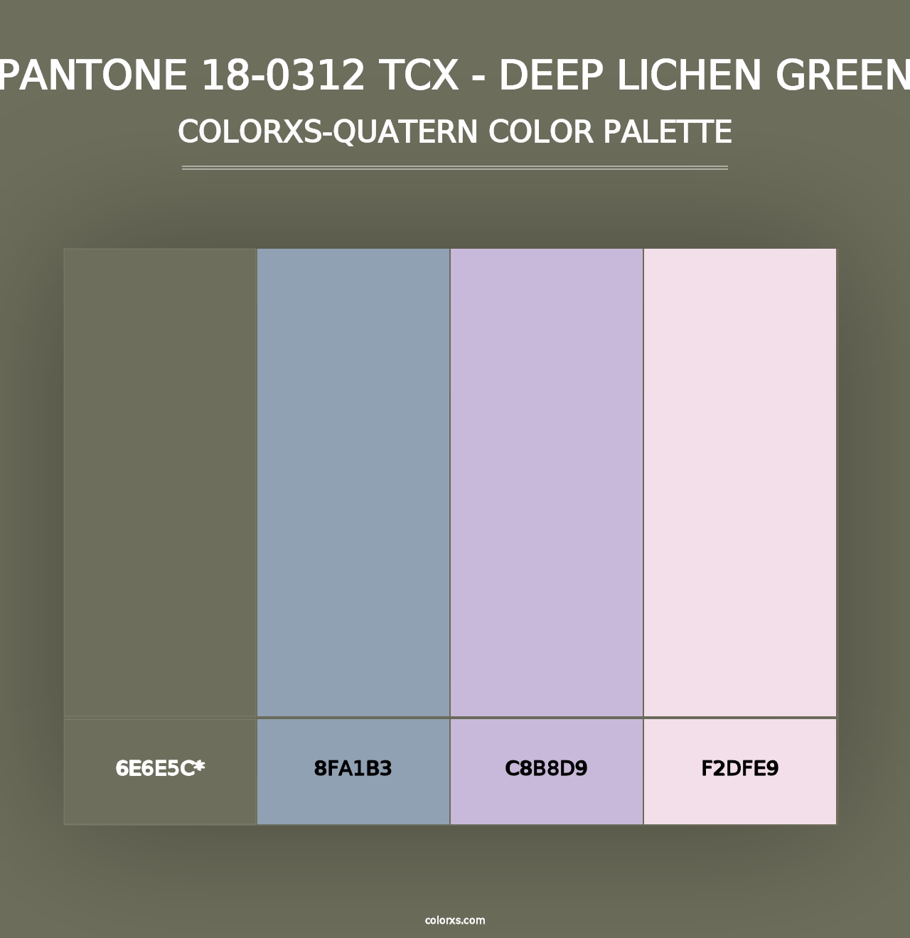 PANTONE 18-0312 TCX - Deep Lichen Green - Colorxs Quad Palette