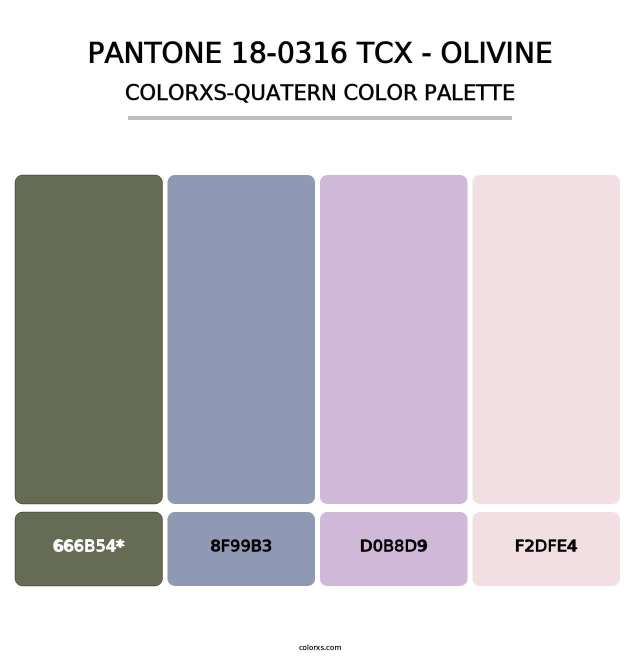 PANTONE 18-0316 TCX - Olivine - Colorxs Quad Palette