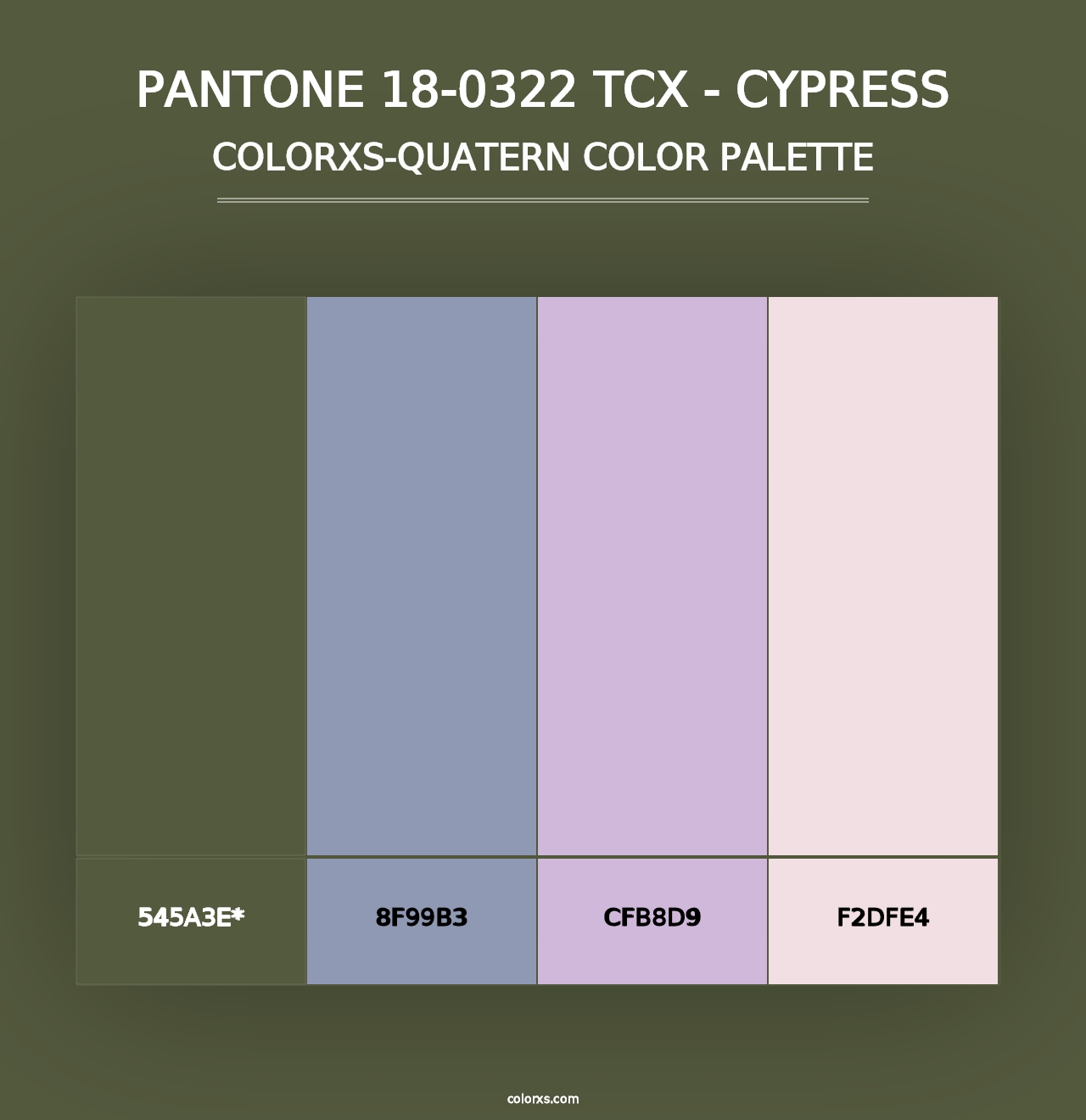 PANTONE 18-0322 TCX - Cypress - Colorxs Quad Palette