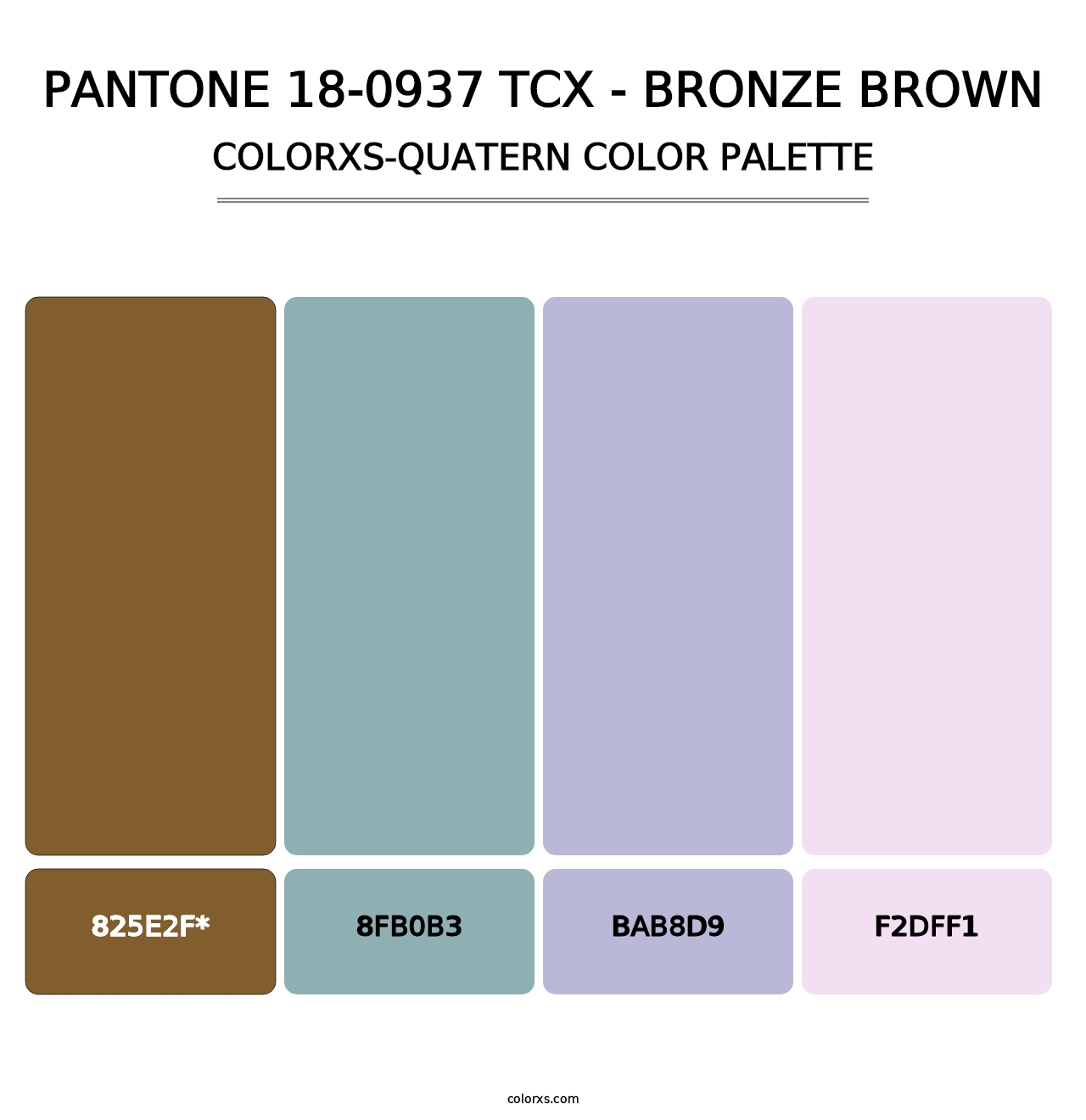 PANTONE 18-0937 TCX - Bronze Brown - Colorxs Quad Palette