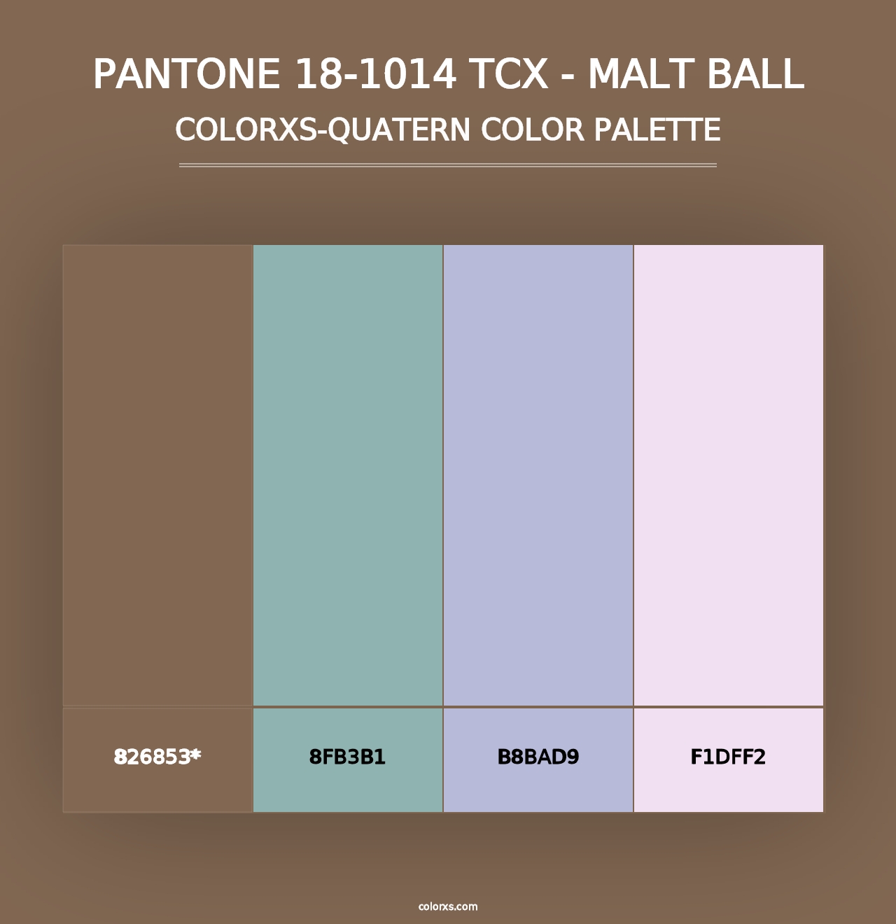 PANTONE 18-1014 TCX - Malt Ball - Colorxs Quad Palette