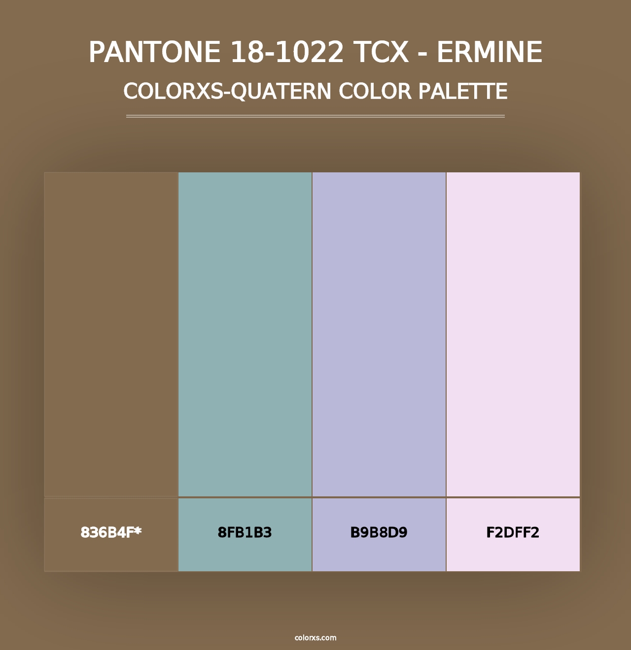 PANTONE 18-1022 TCX - Ermine - Colorxs Quad Palette