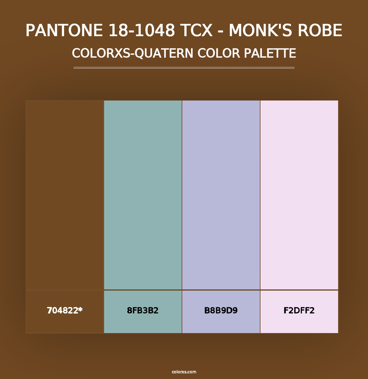 PANTONE 18-1048 TCX - Monk's Robe - Colorxs Quad Palette