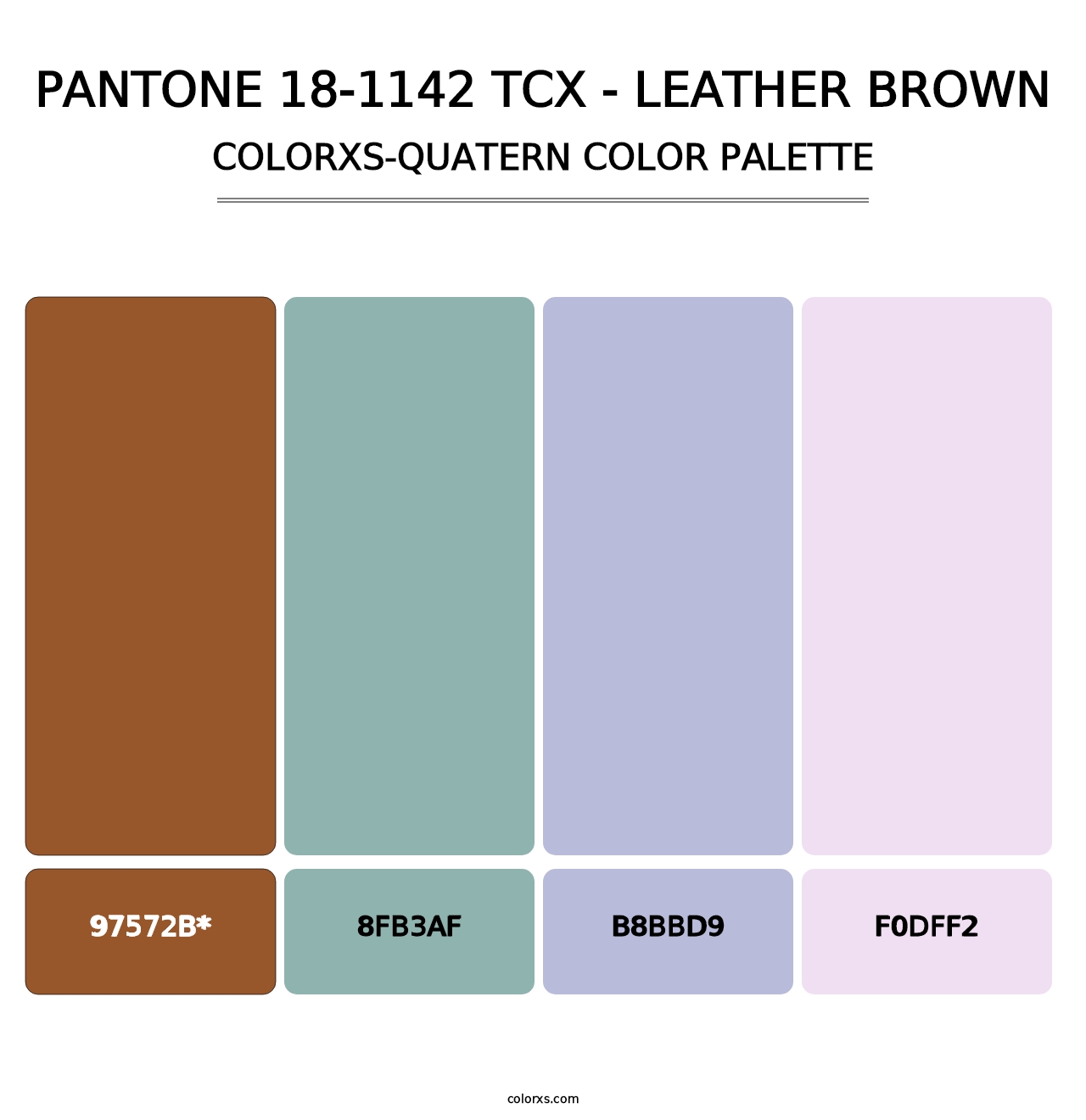 PANTONE 18-1142 TCX - Leather Brown - Colorxs Quad Palette