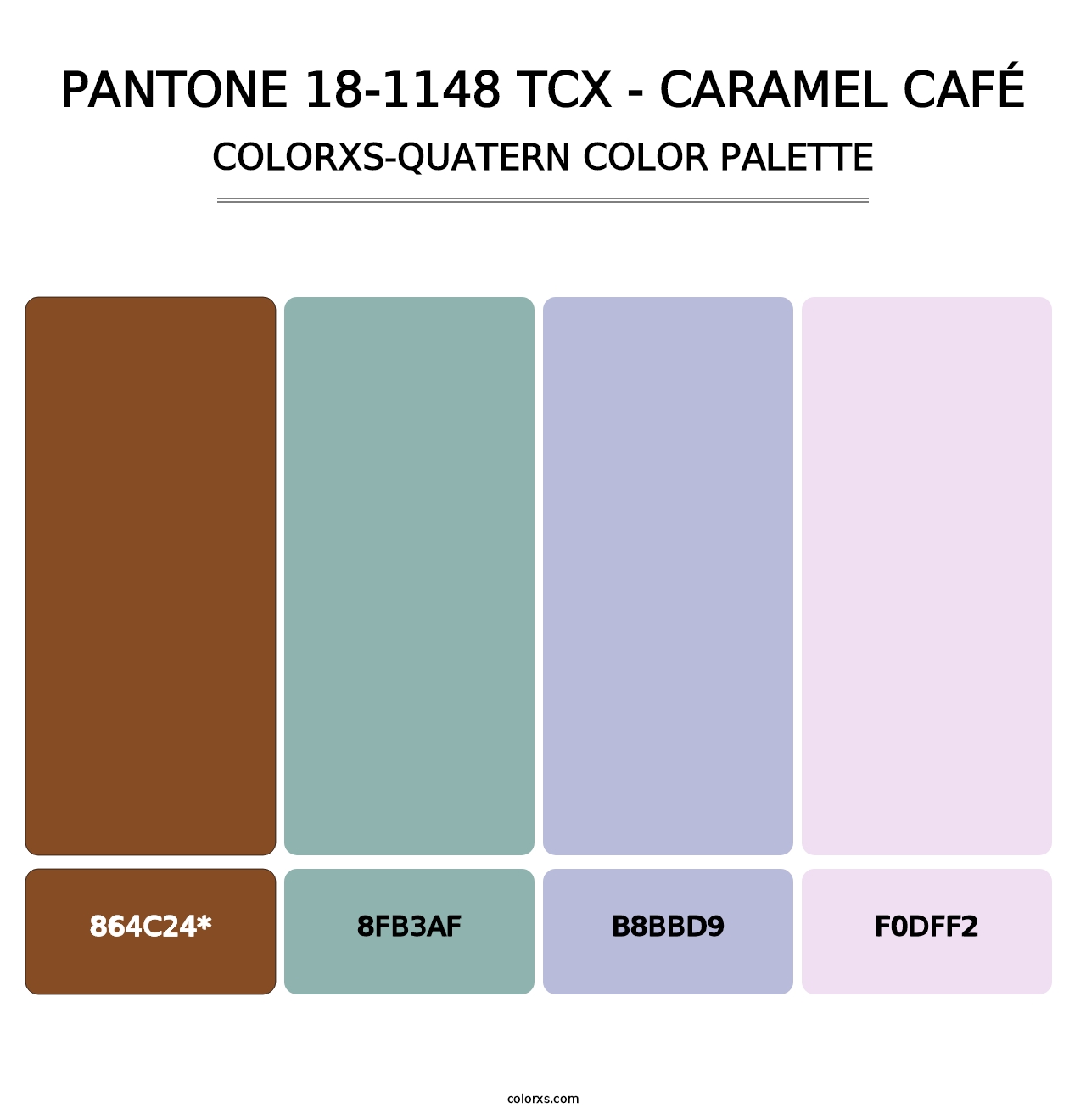 PANTONE 18-1148 TCX - Caramel Café - Colorxs Quad Palette