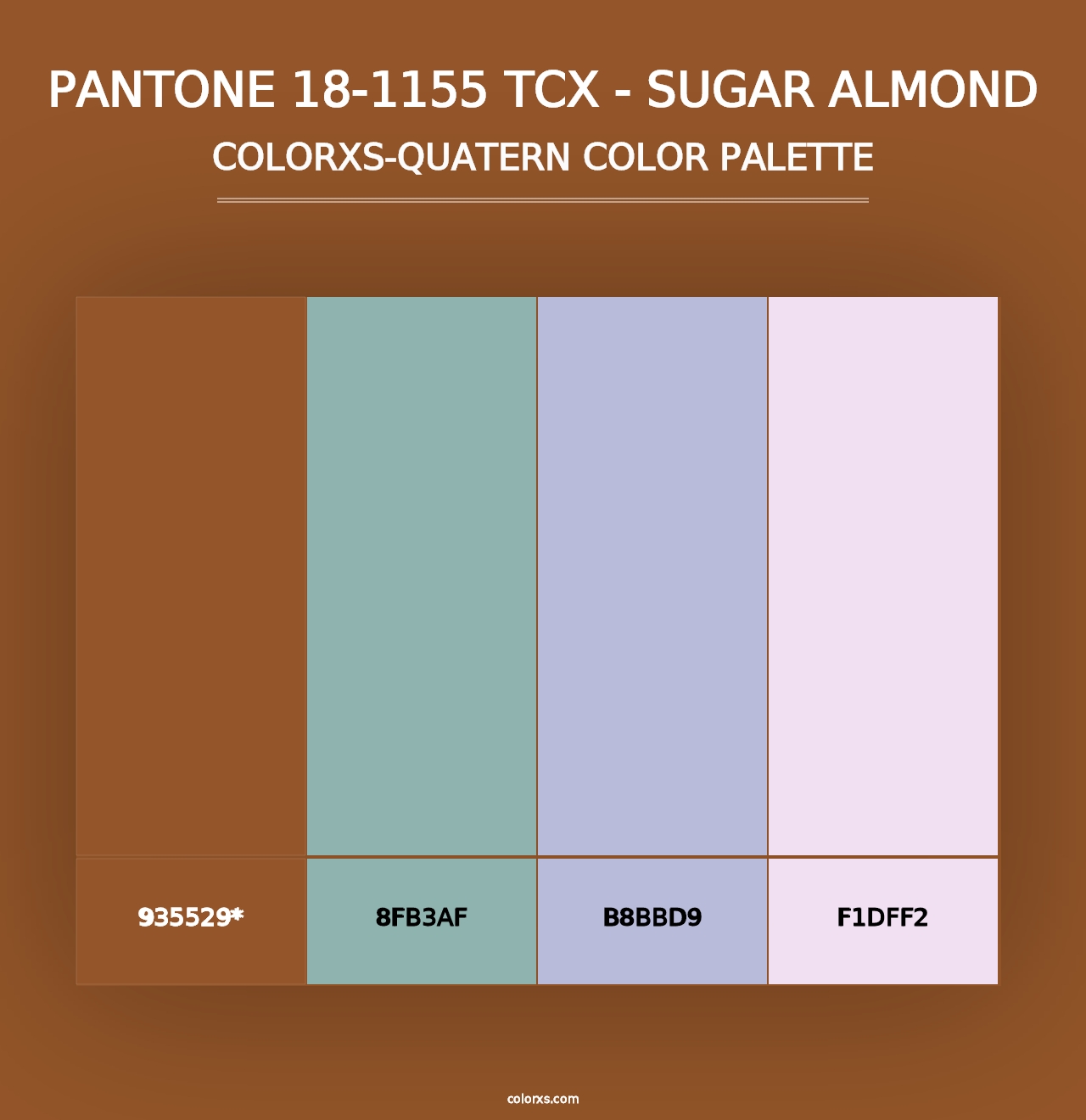 PANTONE 18-1155 TCX - Sugar Almond - Colorxs Quad Palette