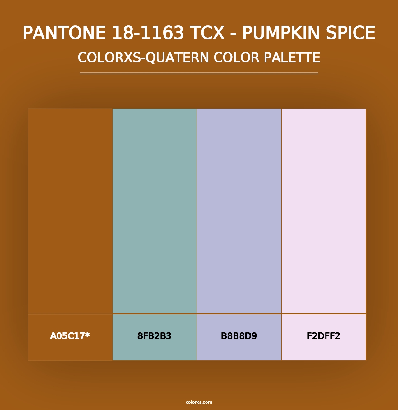 PANTONE 18-1163 TCX - Pumpkin Spice - Colorxs Quad Palette