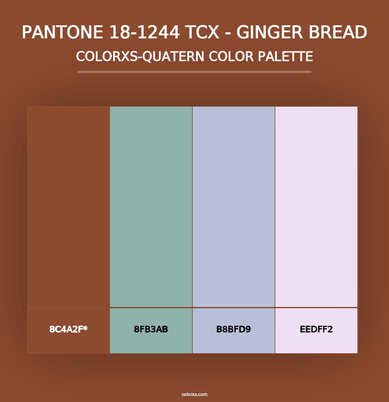 PANTONE 18-1244 TCX - Ginger Bread - Colorxs Quad Palette