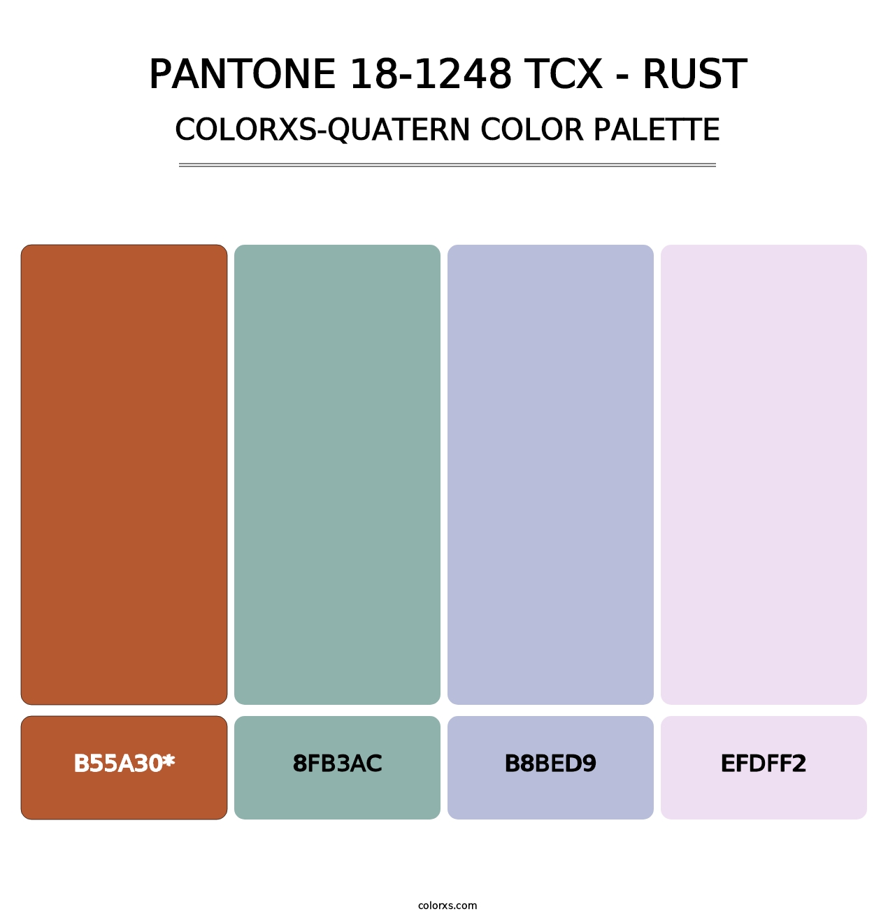 PANTONE 18-1248 TCX - Rust - Colorxs Quad Palette