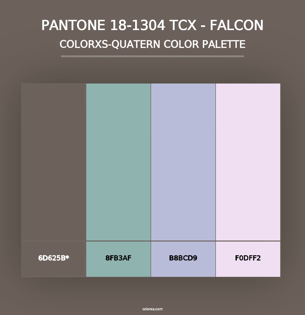 PANTONE 18-1304 TCX - Falcon - Colorxs Quad Palette