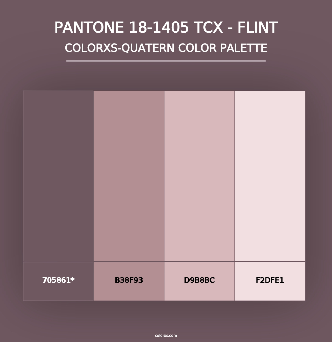 PANTONE 18-1405 TCX - Flint - Colorxs Quad Palette