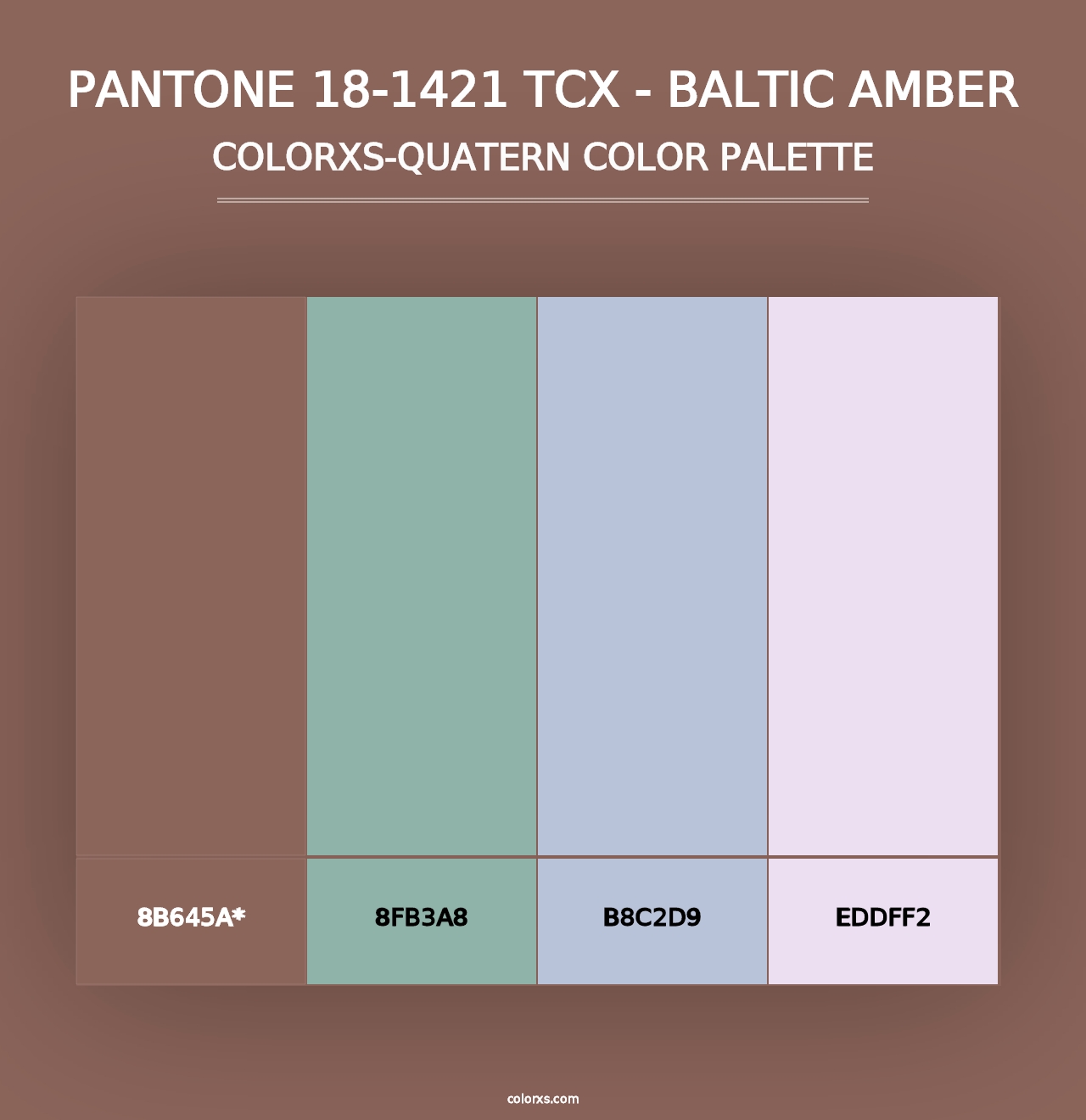 PANTONE 18-1421 TCX - Baltic Amber - Colorxs Quad Palette