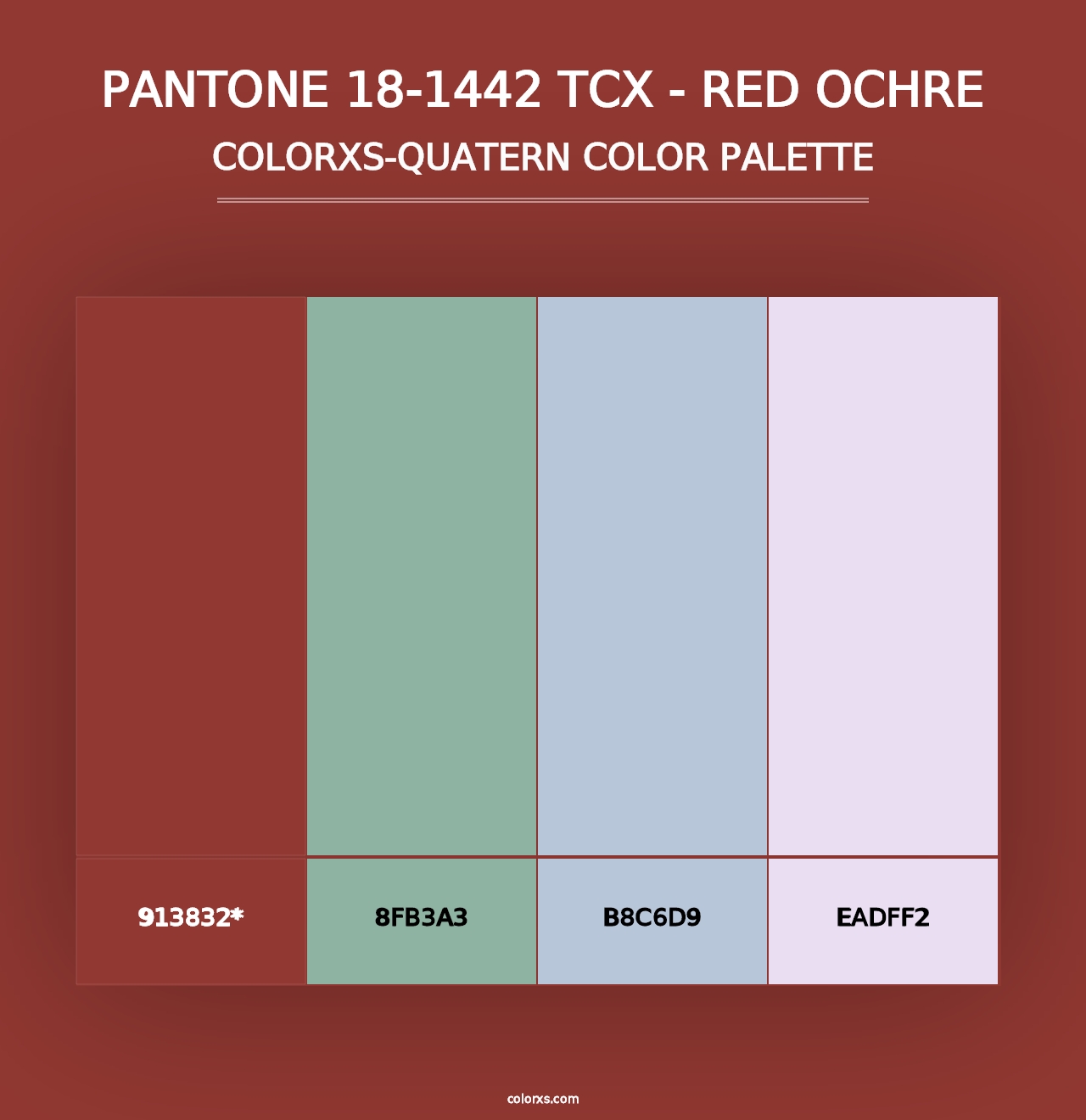 PANTONE 18-1442 TCX - Red Ochre - Colorxs Quad Palette