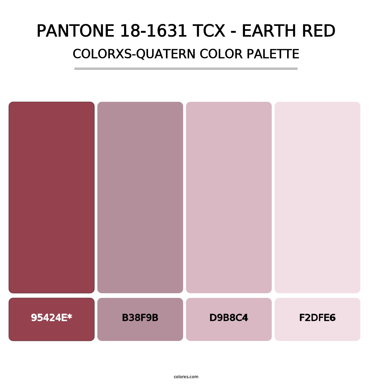 PANTONE 18-1631 TCX - Earth Red - Colorxs Quad Palette