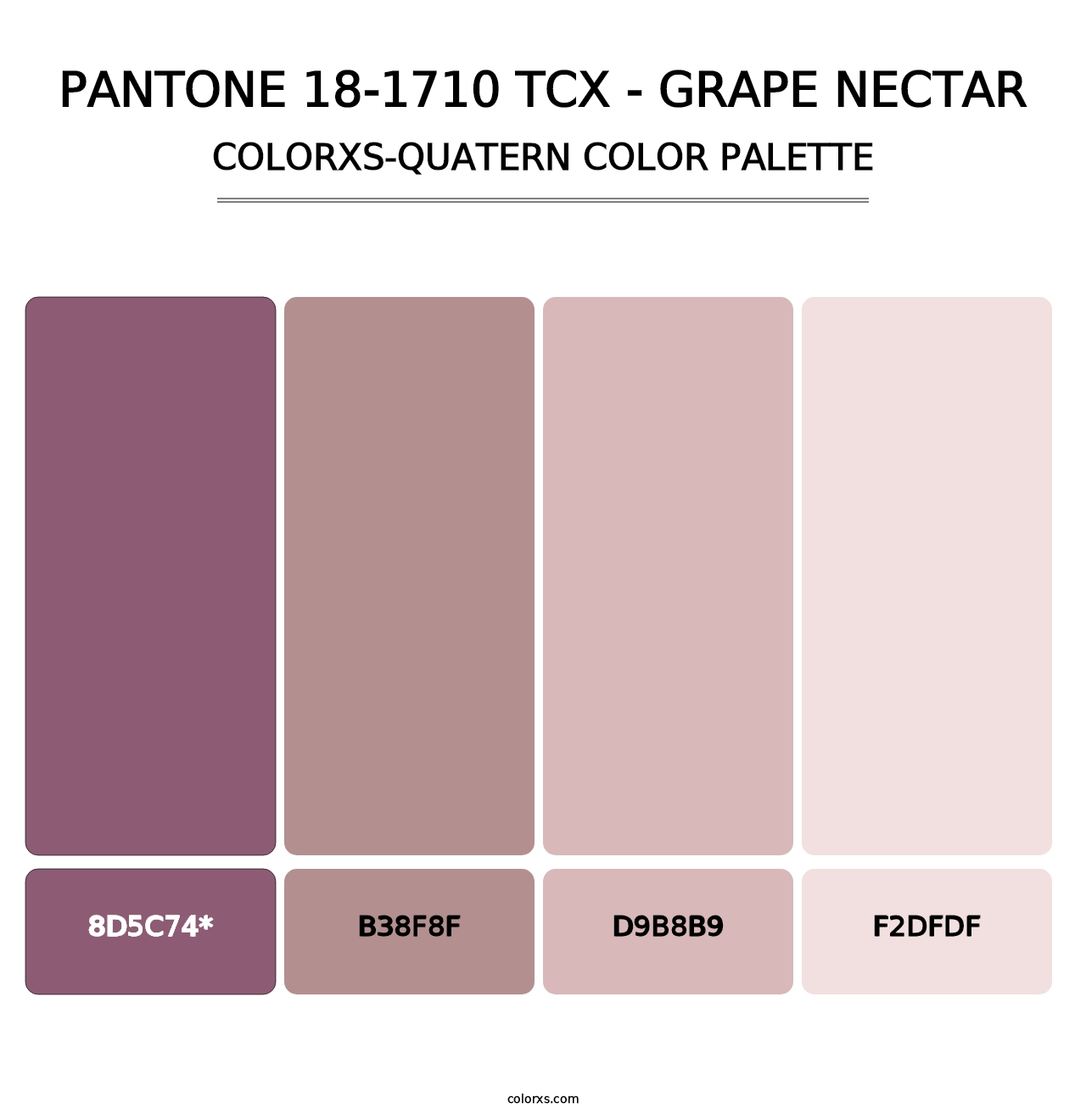 PANTONE 18-1710 TCX - Grape Nectar - Colorxs Quad Palette