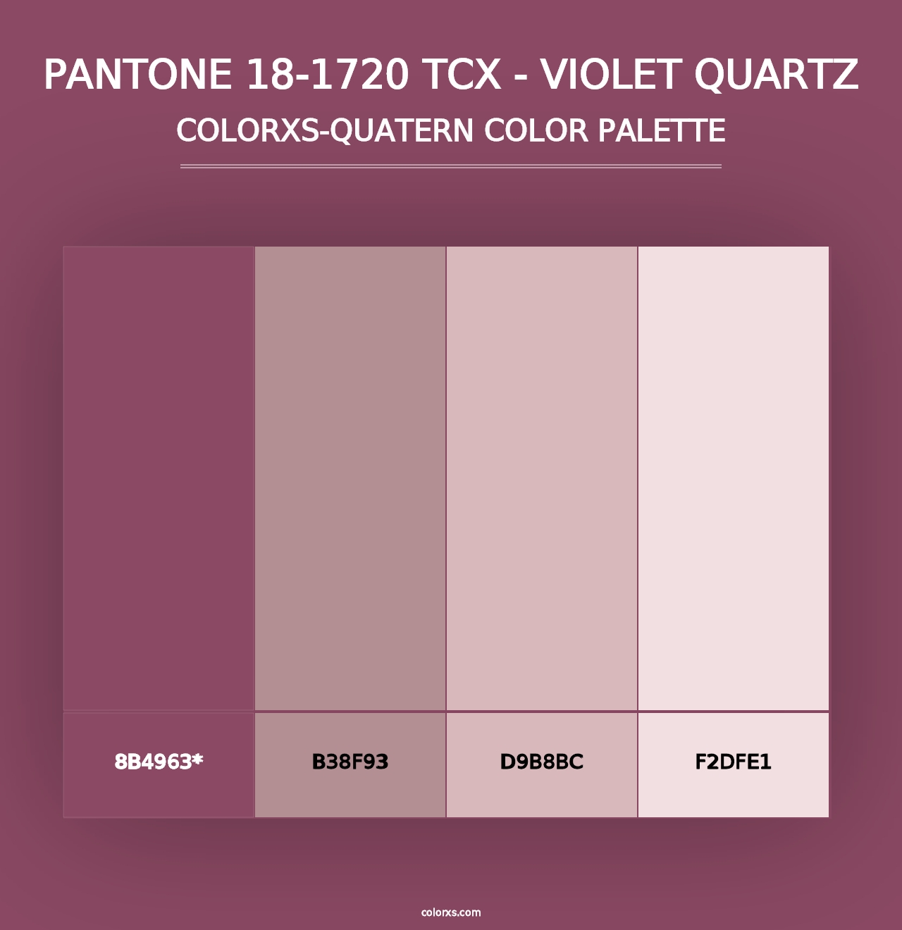 PANTONE 18-1720 TCX - Violet Quartz - Colorxs Quad Palette