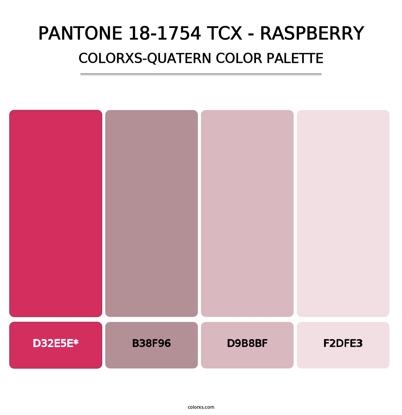 PANTONE 18-1754 TCX - Raspberry - Colorxs Quad Palette