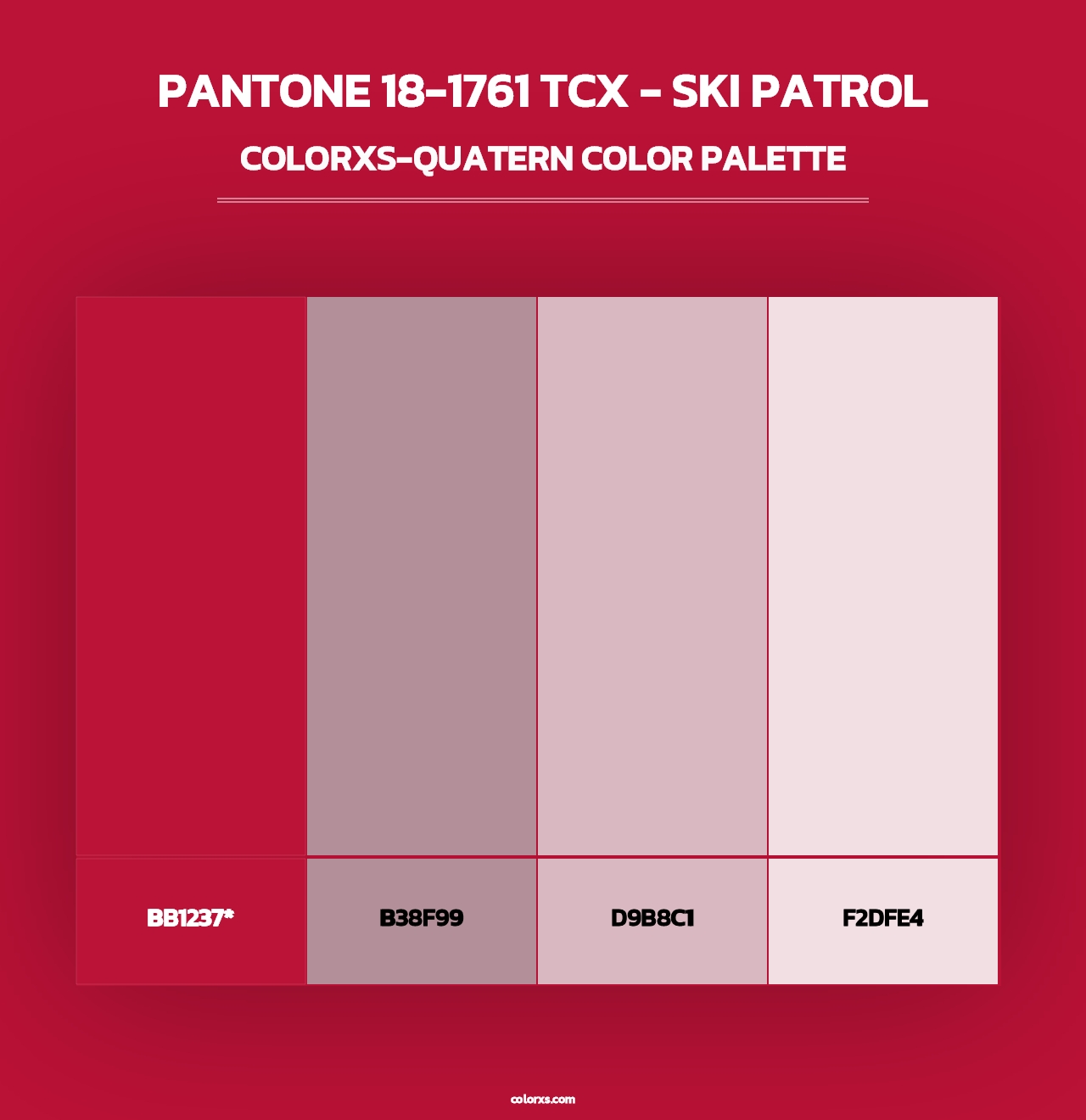 PANTONE 18-1761 TCX - Ski Patrol - Colorxs Quad Palette