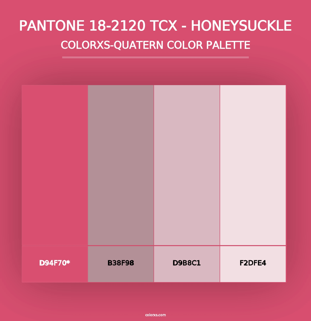 PANTONE 18-2120 TCX - Honeysuckle - Colorxs Quad Palette