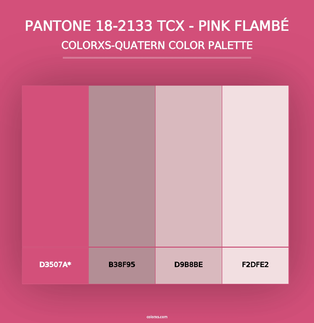 PANTONE 18-2133 TCX - Pink Flambé - Colorxs Quad Palette