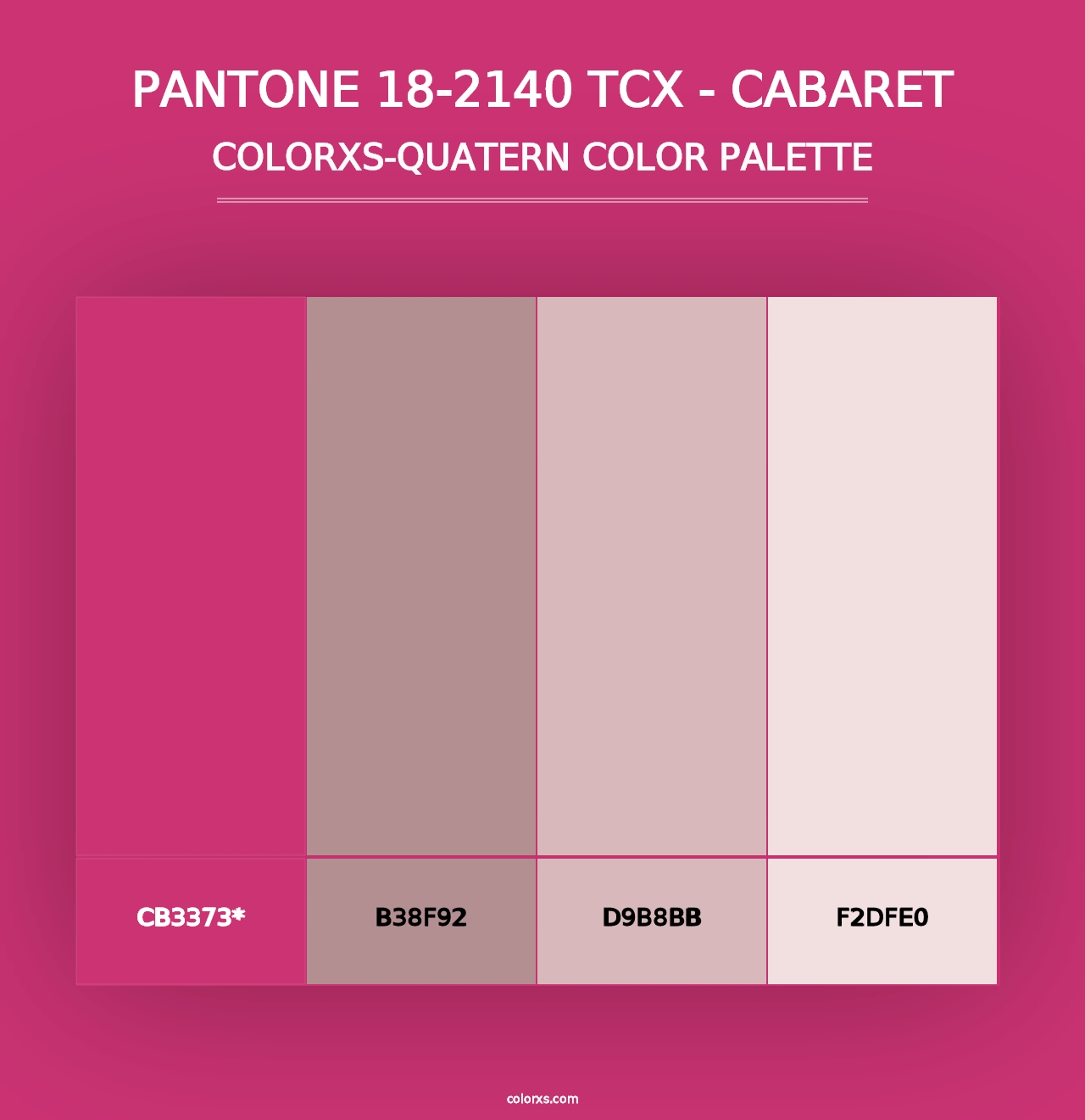 PANTONE 18-2140 TCX - Cabaret - Colorxs Quad Palette