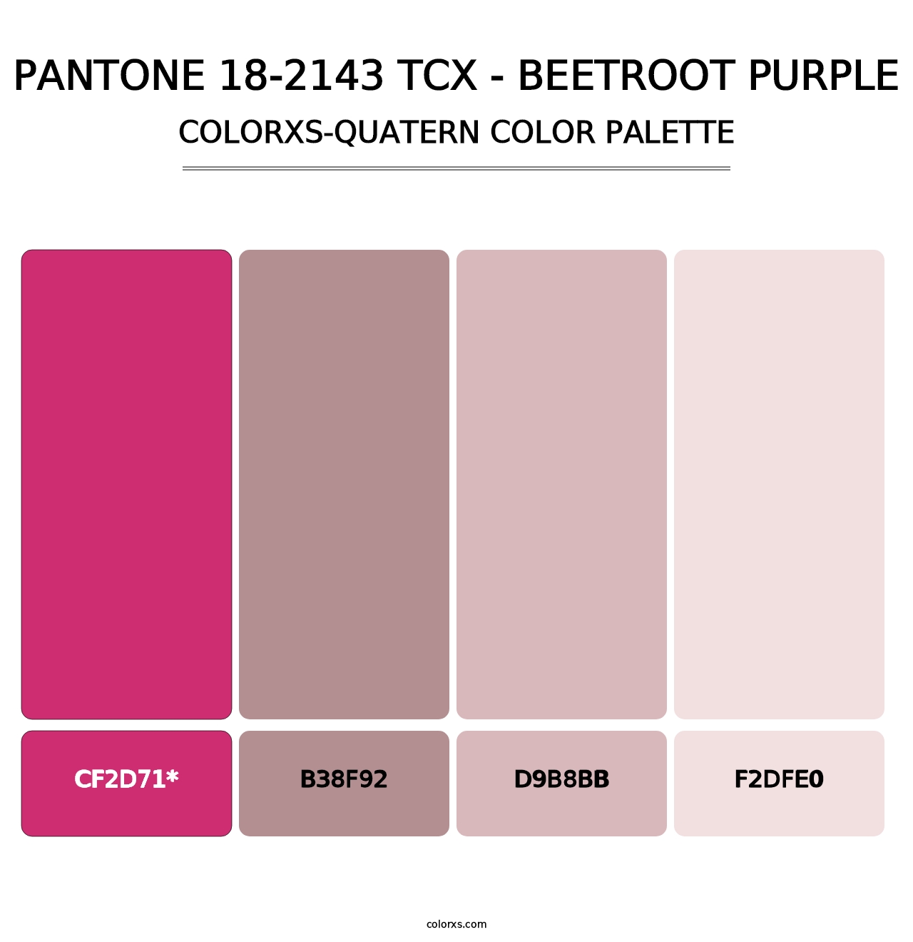 PANTONE 18-2143 TCX - Beetroot Purple - Colorxs Quad Palette