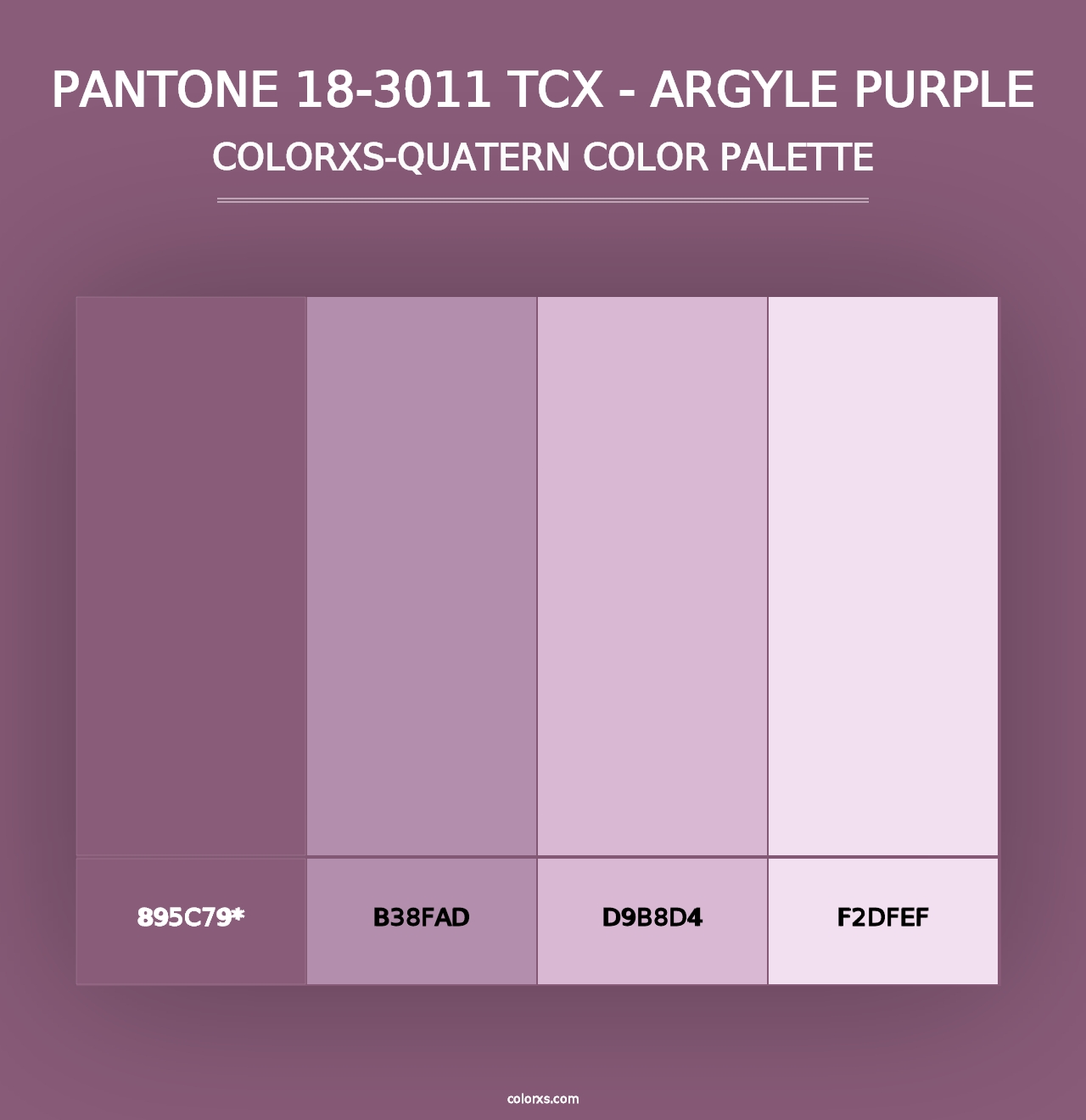 PANTONE 18-3011 TCX - Argyle Purple - Colorxs Quad Palette