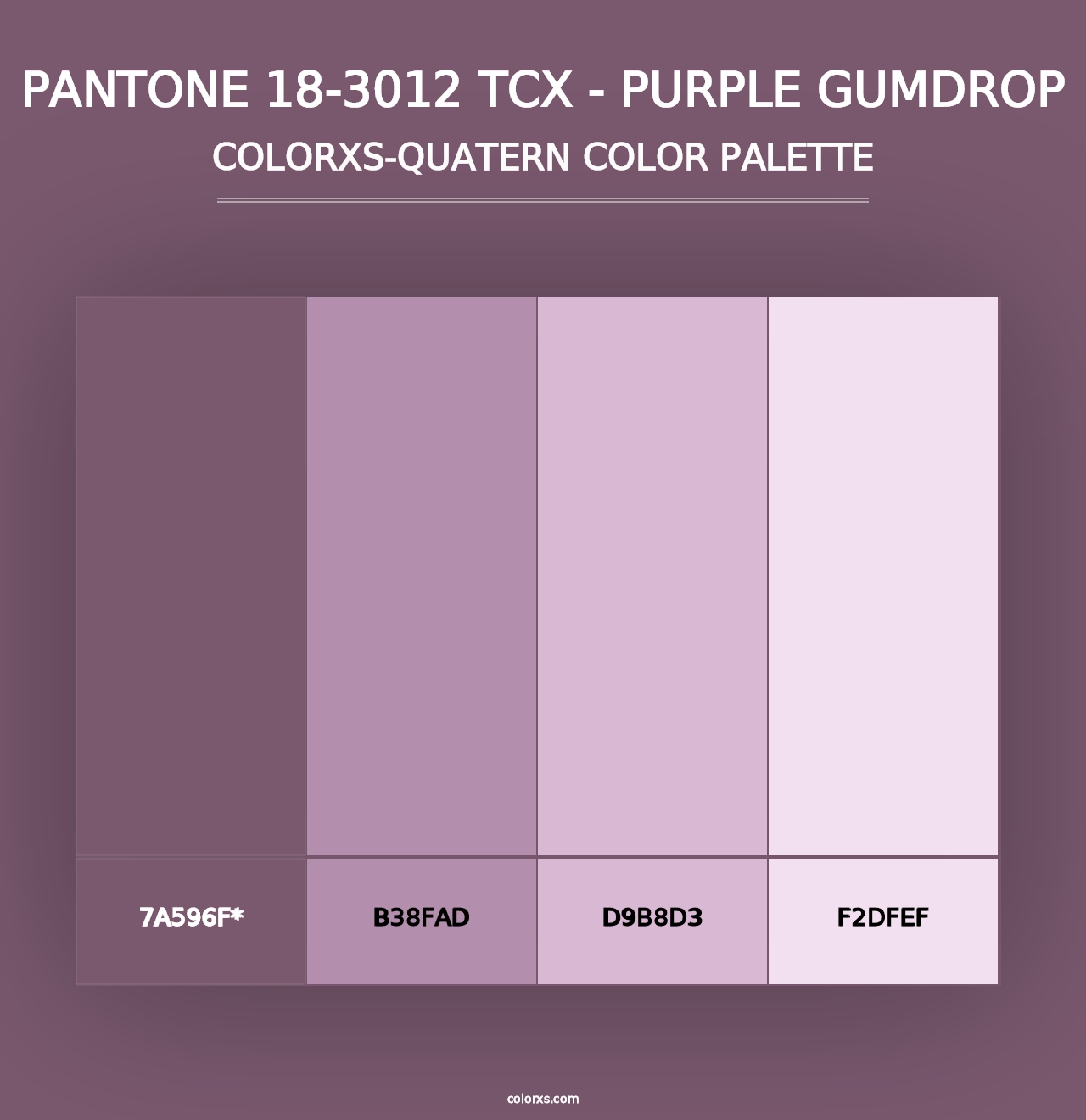 PANTONE 18-3012 TCX - Purple Gumdrop - Colorxs Quad Palette