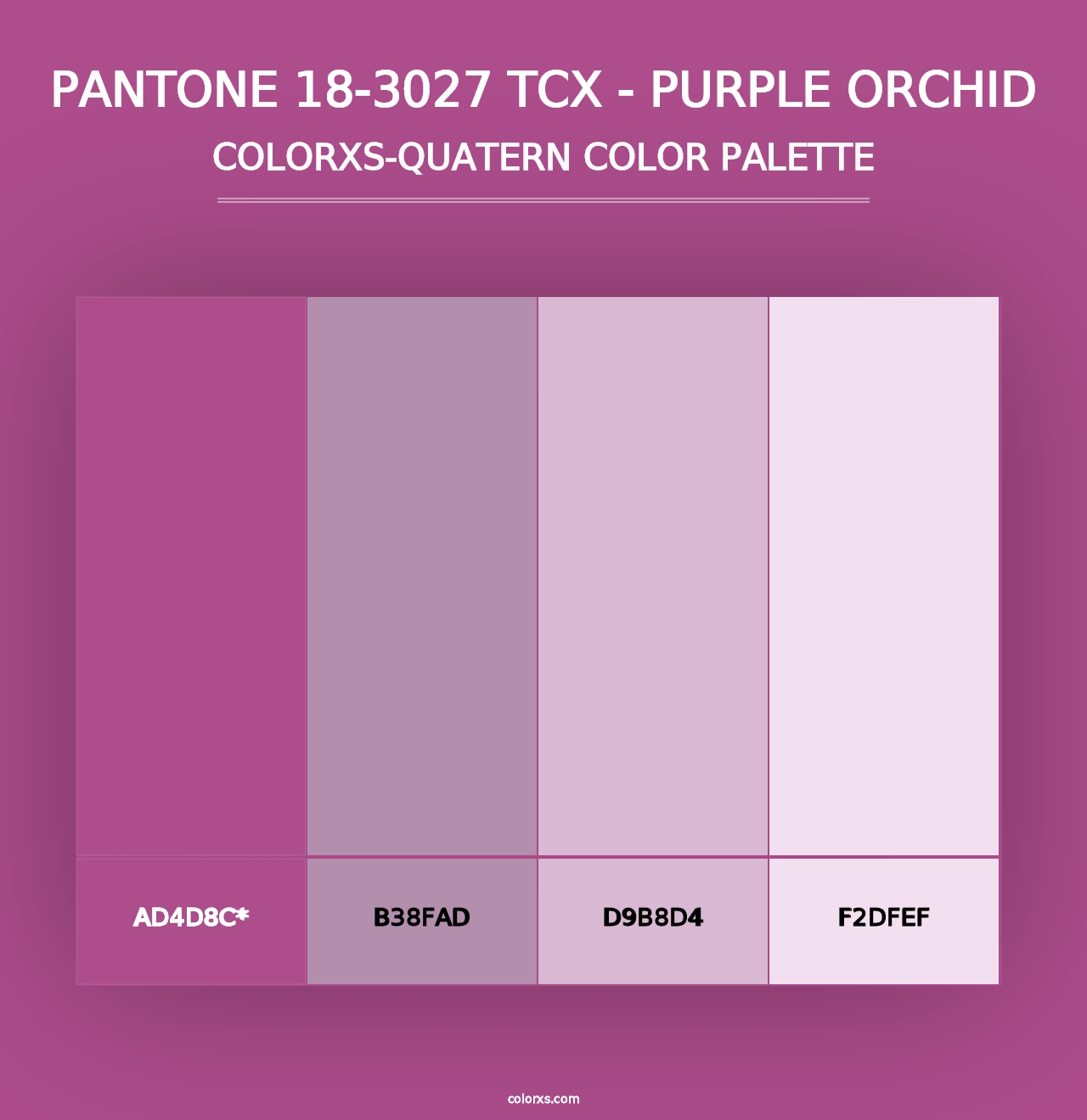 PANTONE 18-3027 TCX - Purple Orchid - Colorxs Quad Palette