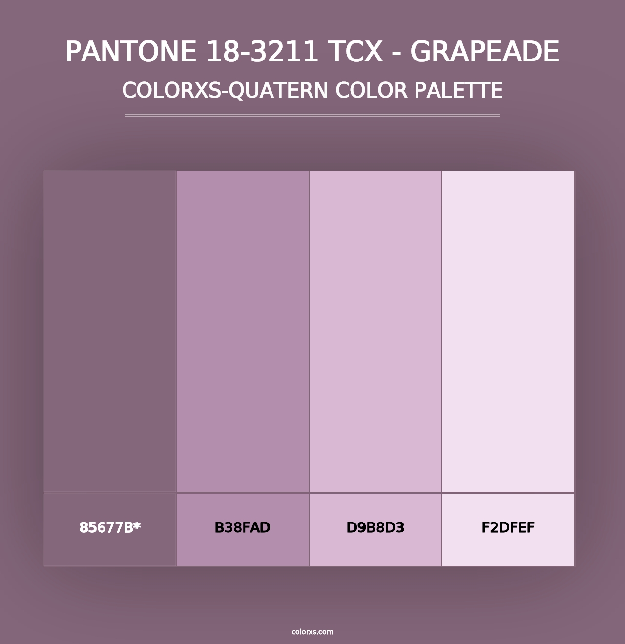 PANTONE 18-3211 TCX - Grapeade - Colorxs Quad Palette