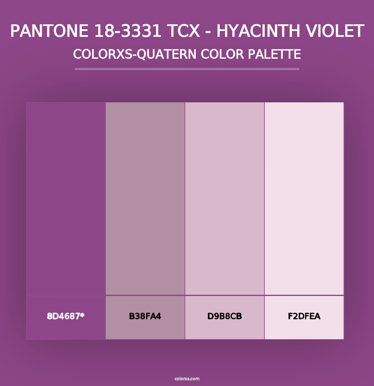 PANTONE 18-3331 TCX - Hyacinth Violet - Colorxs Quad Palette