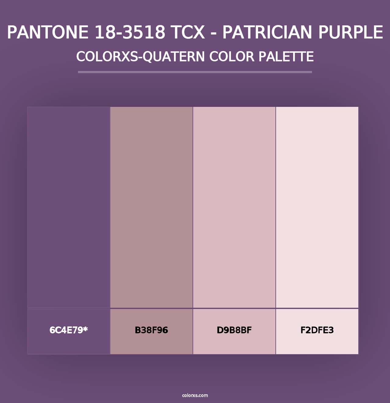 PANTONE 18-3518 TCX - Patrician Purple - Colorxs Quad Palette