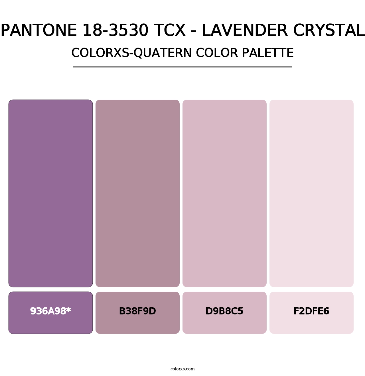 PANTONE 18-3530 TCX - Lavender Crystal - Colorxs Quad Palette