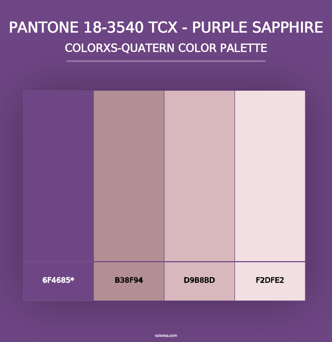 PANTONE 18-3540 TCX - Purple Sapphire - Colorxs Quad Palette