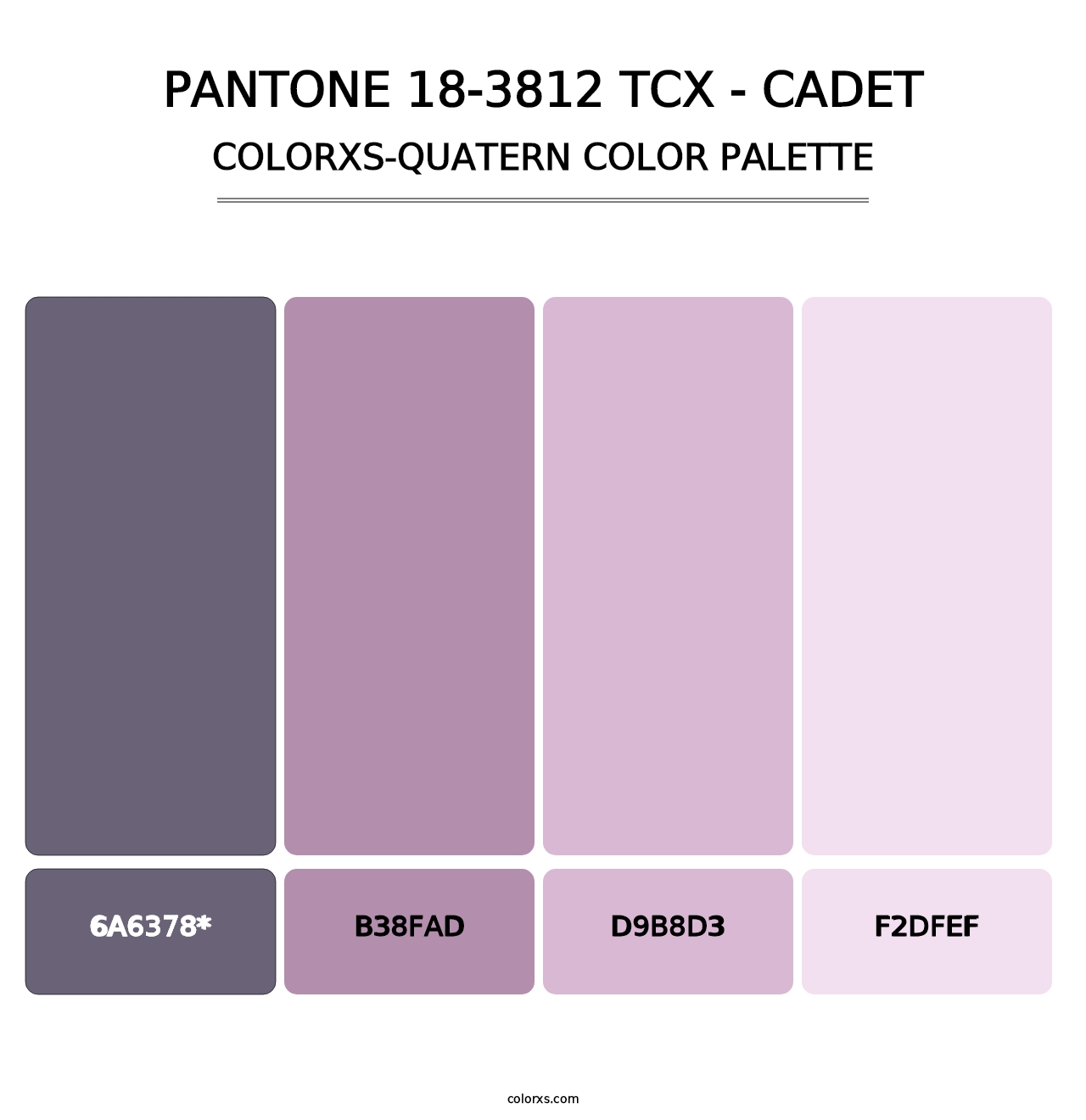 PANTONE 18-3812 TCX - Cadet - Colorxs Quad Palette