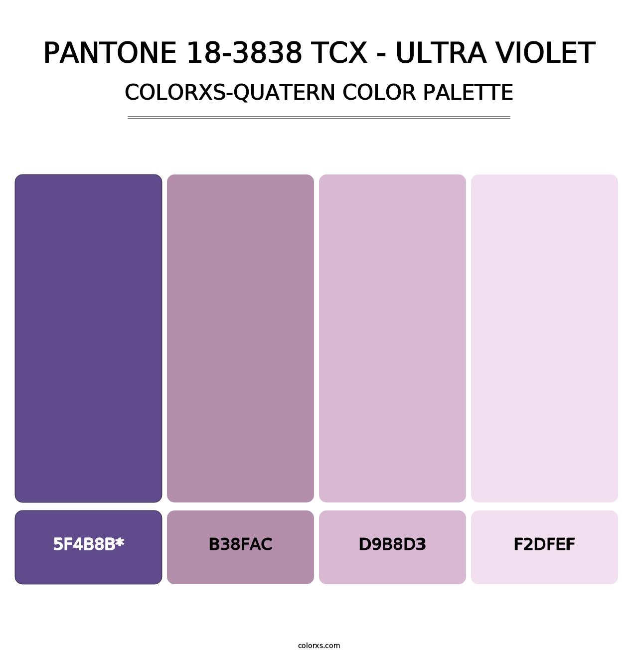 PANTONE 18-3838 TCX - Ultra Violet - Colorxs Quad Palette