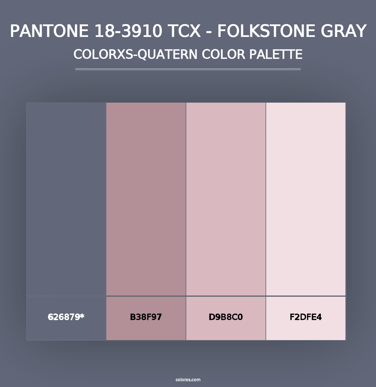 PANTONE 18-3910 TCX - Folkstone Gray - Colorxs Quad Palette