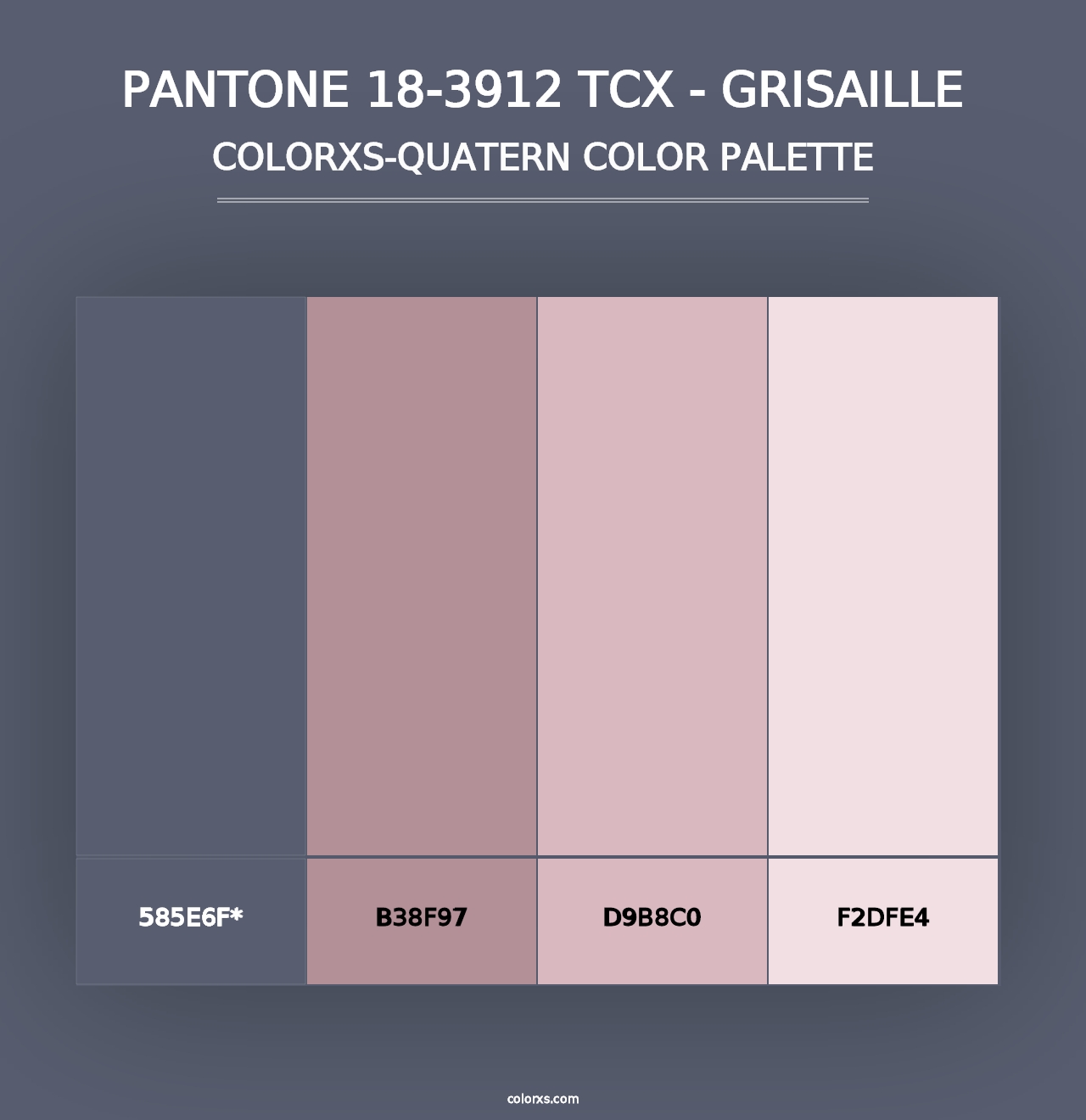 PANTONE 18-3912 TCX - Grisaille - Colorxs Quad Palette